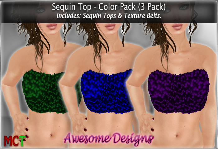 *Awesome Designs Sequin Top Color Pack