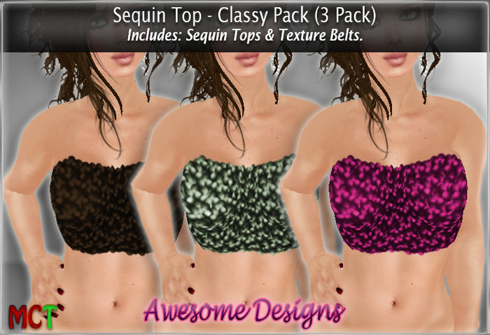 *Awesome Designs Sequin Top Classy Pack