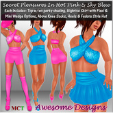 *Awesome Designs Secret Pleasures Hot Pink & Sky Blue