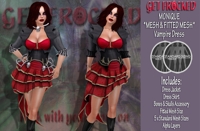 KRISTA *MESH* Evening Gown RED