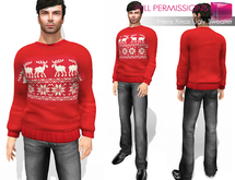 FULL PERM Meli Full Perm Rigged Mesh Men's Xmas Ugly Sweater