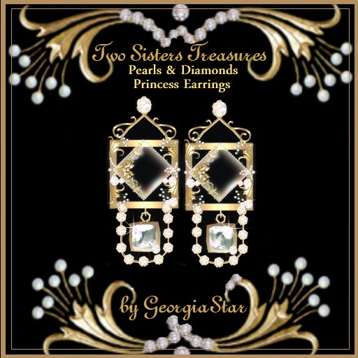 TST Pearls & Diamonds Princess Earrings.