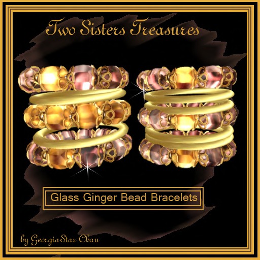 TST Glass Ginger Bead Bracelets.