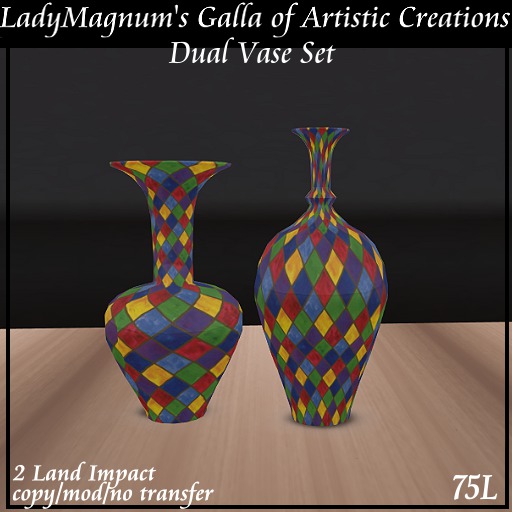 LadyM's DUAL VASES LRG.- Diamond