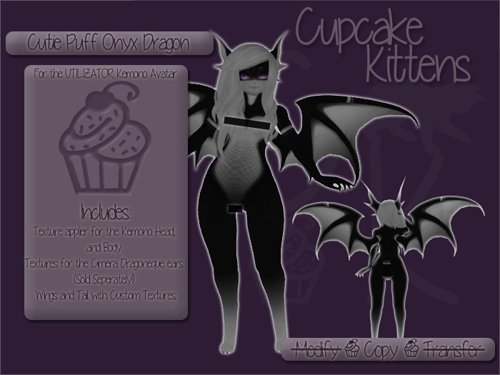 .::CK::. Cutie Puff Onyx Dragon
