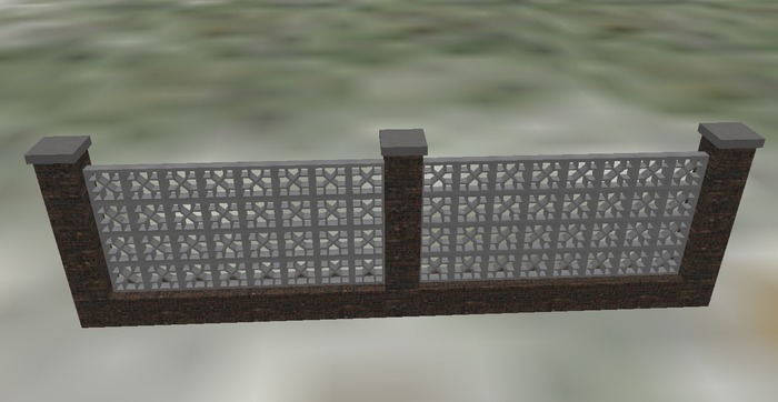 Mesh Cement And Brick Wall  Sections Boxed