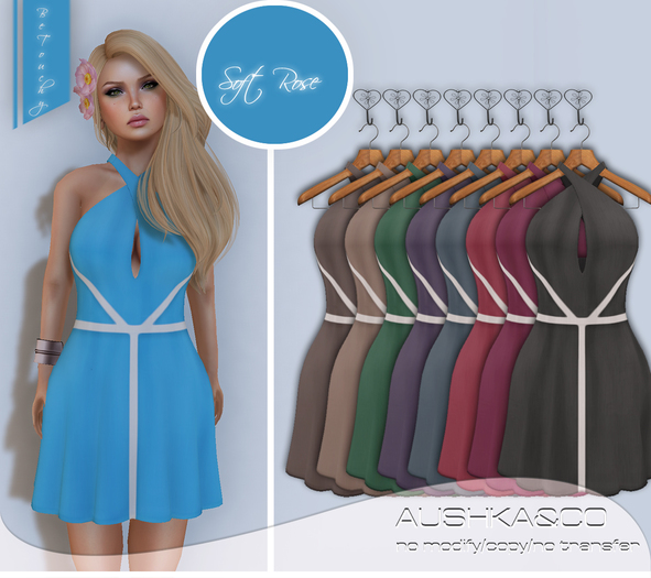 A&CO-Rose Mini Dress-Darks-All with HUD