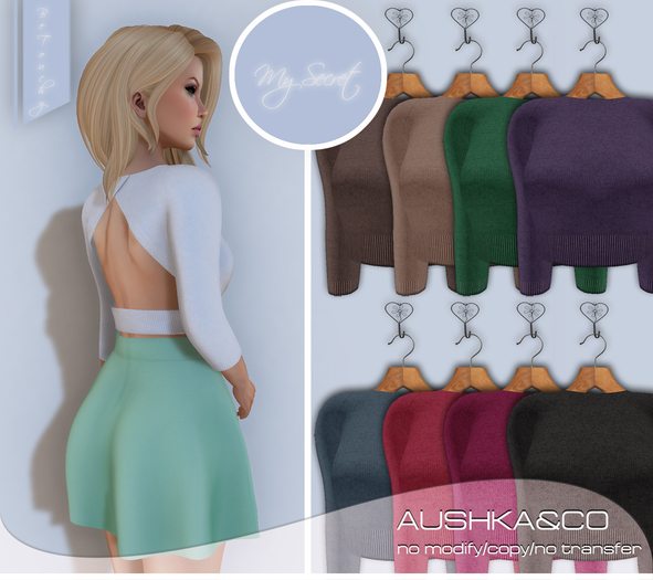 A&CO-Emma Back Cut Blouse-Darks-All with HUD