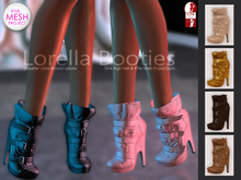 Bens Boutique - Lorella Booties Brown Pack (SlinkHighFeet & #Themeshproject Ouch)