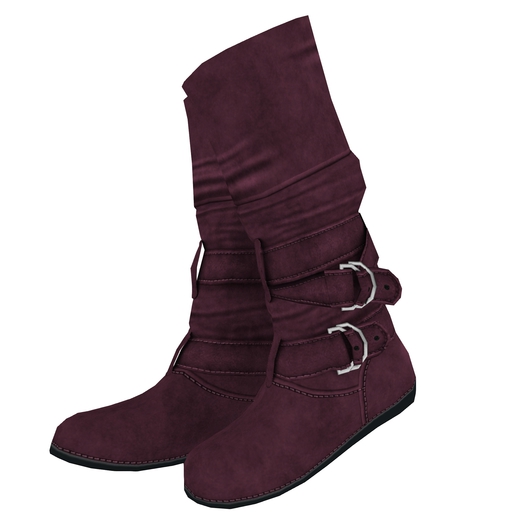 J.H.C *Patty* Rigged Flat Suede Boots (WINE)