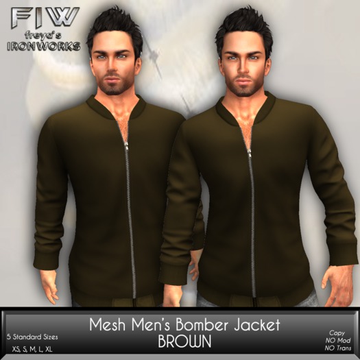 FIW - BLACK Mesh Mens Bomber Jacket