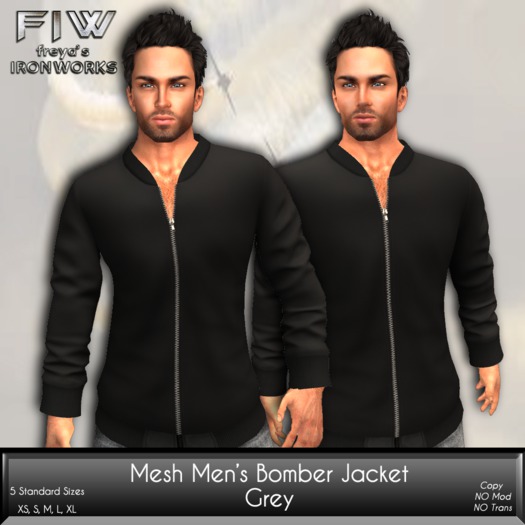 FIW - BLACK Mesh Mens Bomber Jacket