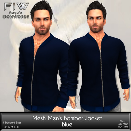 FIW - BLACK Mesh Mens Bomber Jacket
