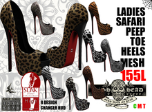 Mesh Head - Safari Peep Toe Heels - SLINK