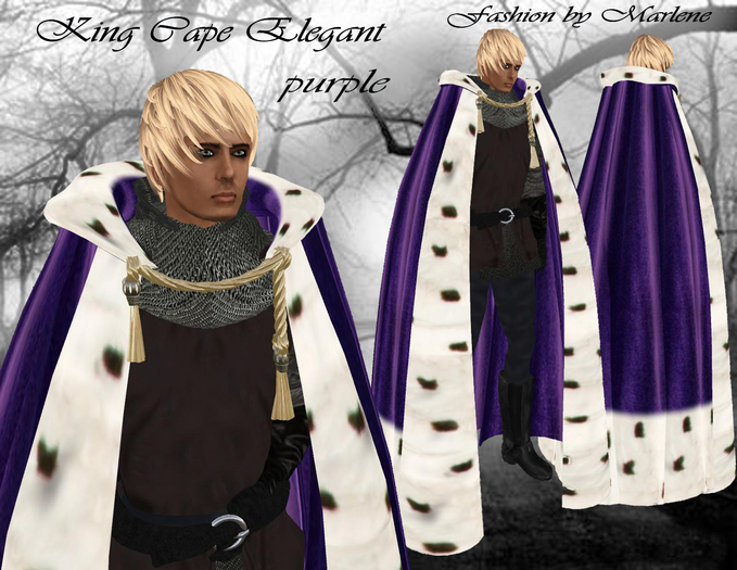 Second Life Marketplace *MG King Cape Elegant purple, only the cape
