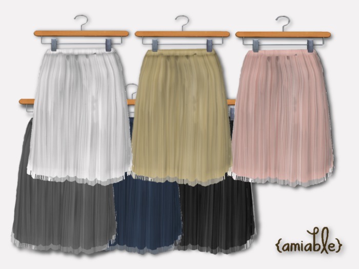 {amiable}Mesh Tutu Middle Length Skirt(FAT PACK)