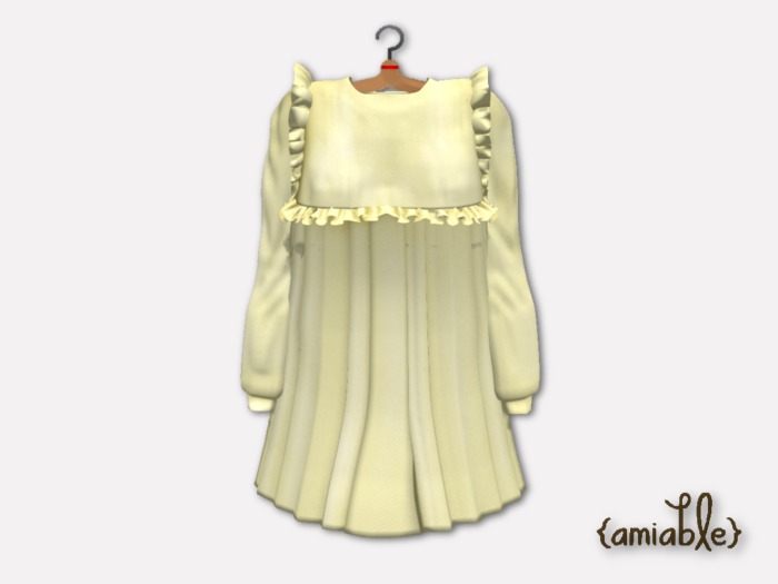 {amiable}Mesh Ruffled Angel Short Dress_YE