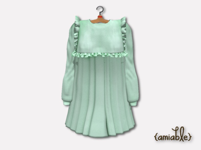 {amiable}Mesh Ruffled Angel Short Dress_MI