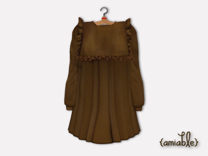 {amiable}Mesh Ruffled Angel Short Dress_BR