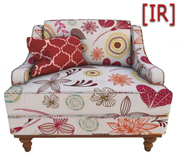 [IR] Boxed Bold Blooms Chair