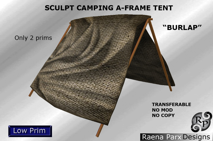 SCULPT CAMPING A-FRAME TENT - "BURLAP" - *RPD*