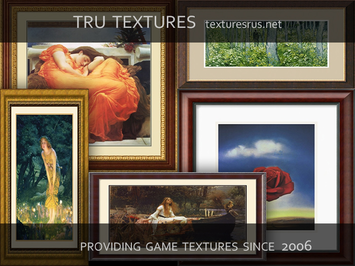 Museum Texture Second Life Marketplace - 26213: 10 x Framed Famous Museum Art Textures