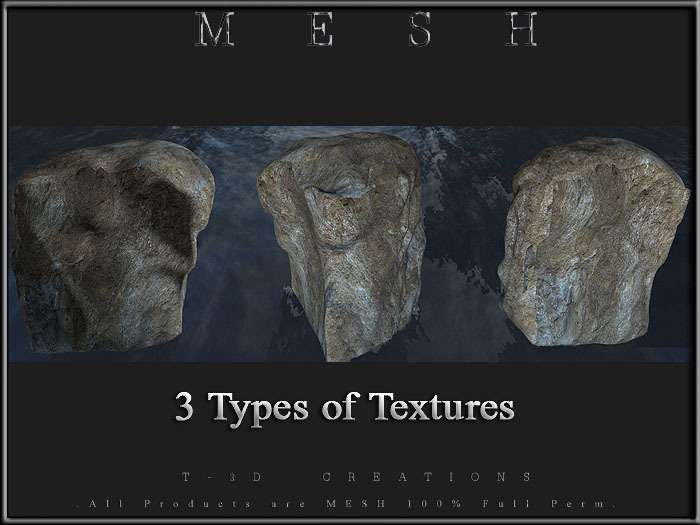 T-3D Creations [ Display Rocks ]  MESH - Full Perm -