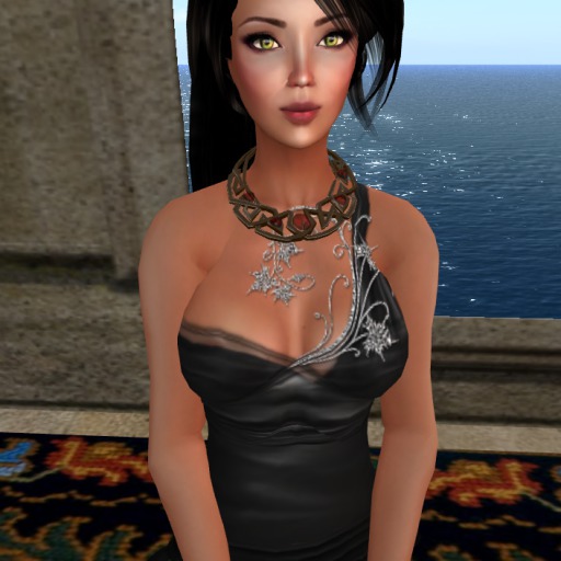 Deco Necklace -Blue topaz
