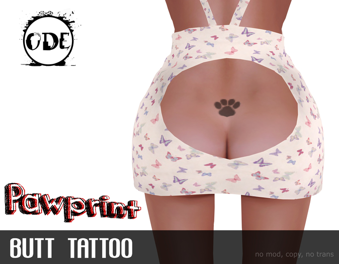 (ODE) BUTT Tattoo - Pawprint