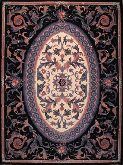 Black/Dusty Pink Rug