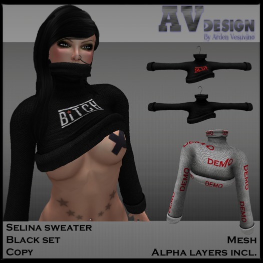 -AV- Selina Sweater Black set