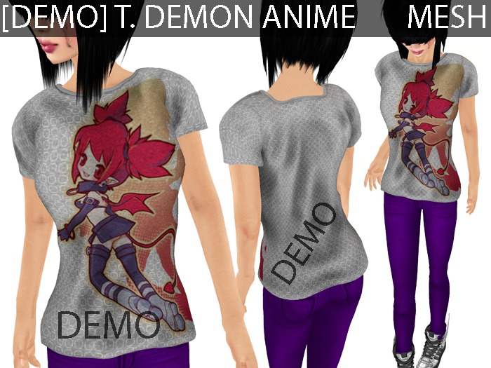 DEMO T Shirt Demon Anime - Mesh