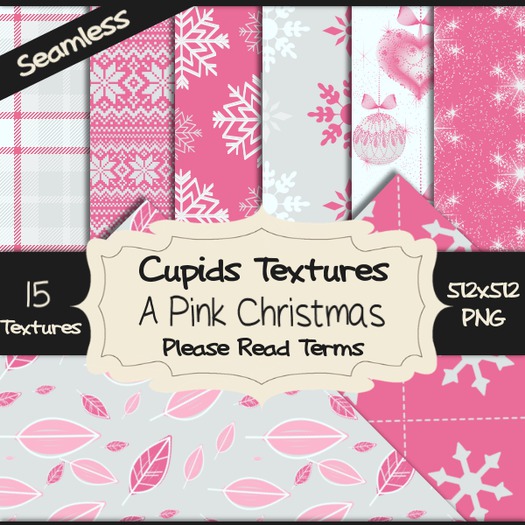 *Cupids Textures * 15 A PINK CHRISTMAS Set 1