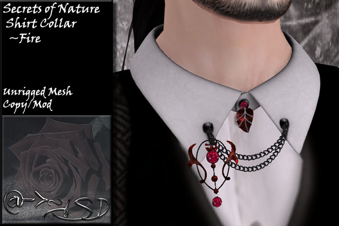 @->~ISD Secrets of Nature Shirt Collar ~ Fire