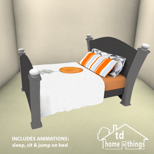 tdh&t^Bed^Grey & Orange Nellyphant