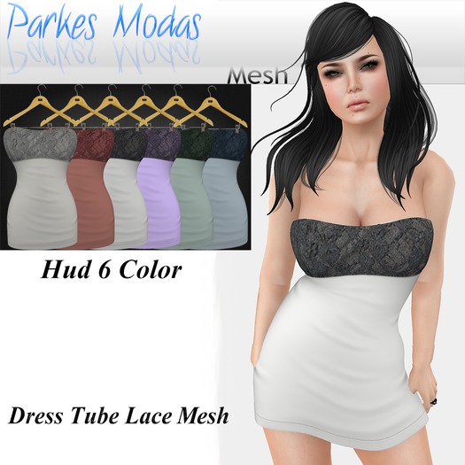 [PM] Dress Tube Lace Mesh+Hud 6 Colors