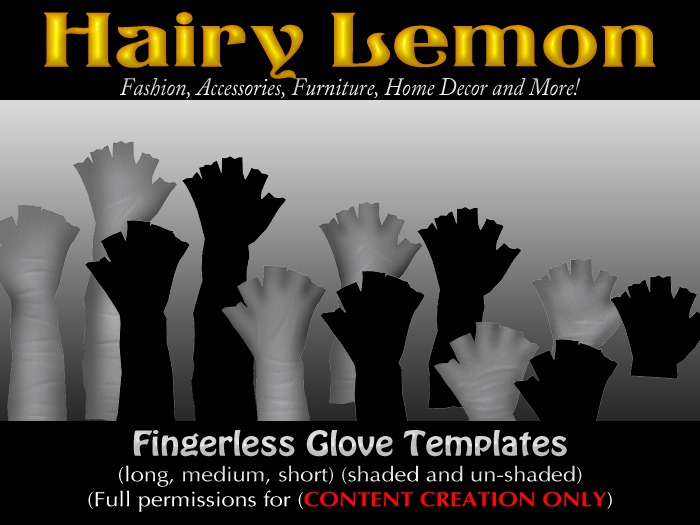 *HL* Fingerless Gloves Templates