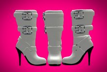 Short White Boots