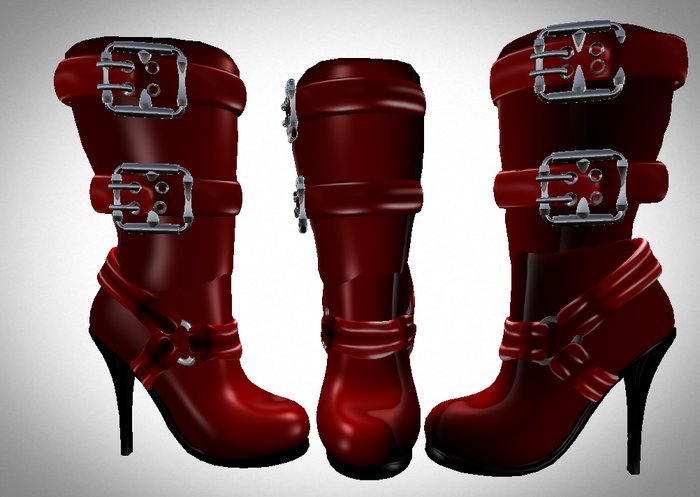 Short Red Boots