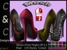 C&C Mesh Shoes Anna (Feet High) (Hud 10 Color Styles)