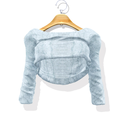 Alex Open Midriff Sweater Knit Blue