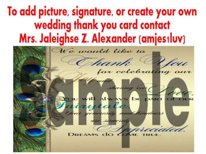 Lily Wedding Thank You