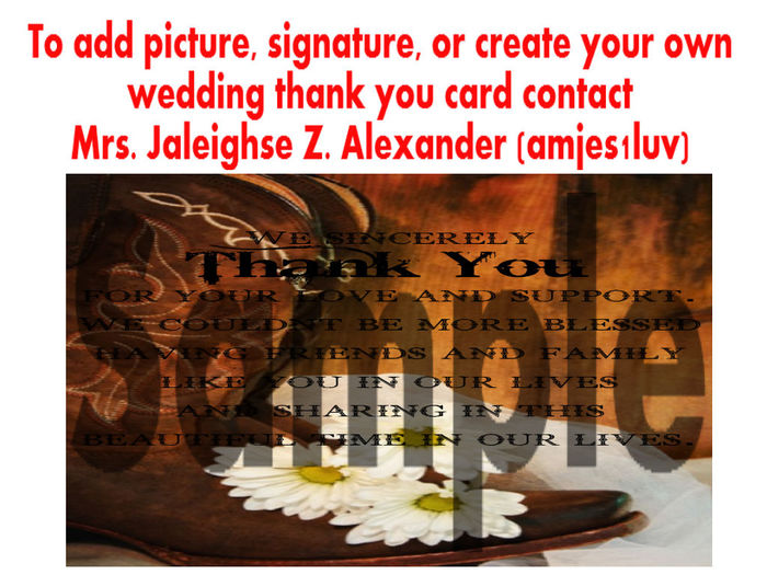 Lily Wedding Thank You