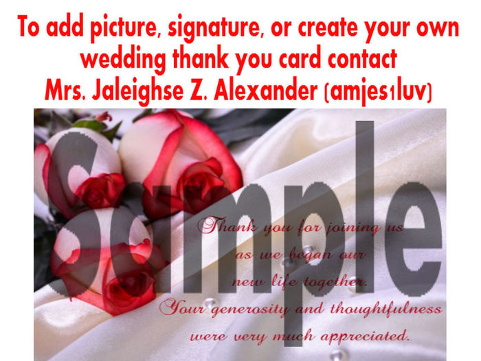 Lily Wedding Thank You