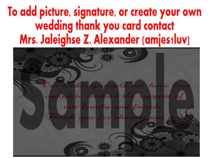 Lily Wedding Thank You