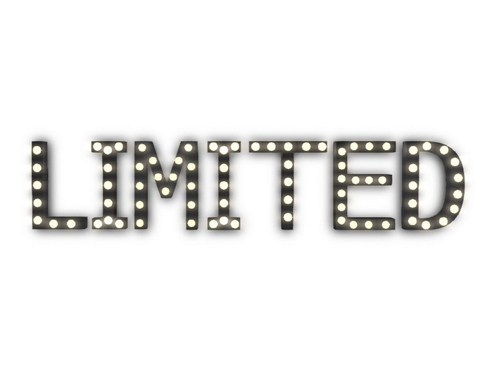 [Px] "LIMITED" Illuminated Light Bulbs Sign