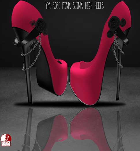 YM-rose pink slink high heels