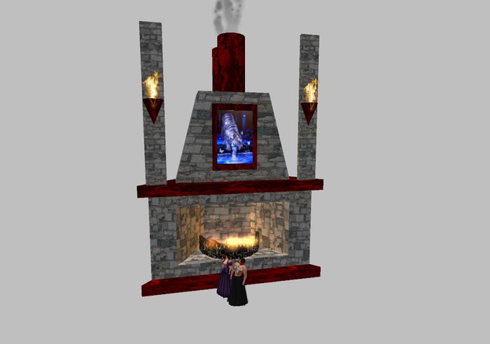 Gothic Outdoor Fireplace With Smoke (44 Prims)