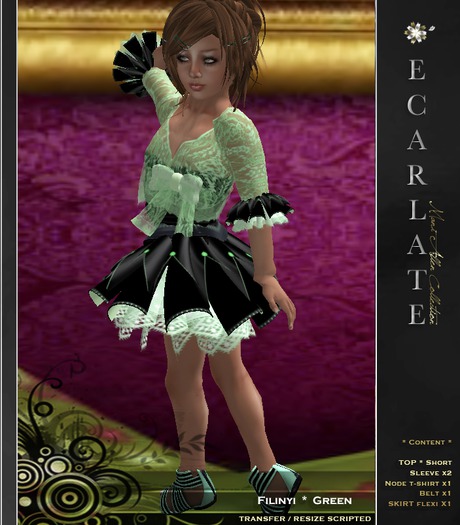 EcarlateKids - Filinyi - Green - Dress Gown