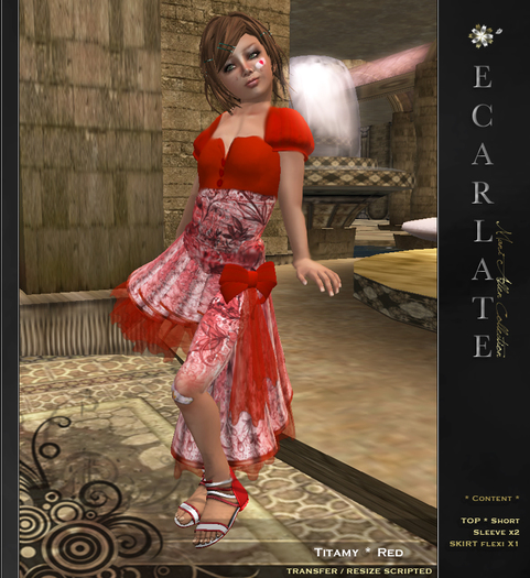 EcarlateKids - Titamy - Red - Dress Gown Robe